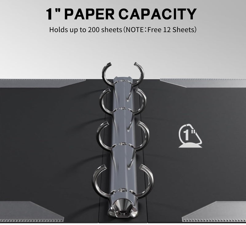 giitooa Sheet Music Folder, Piano Sheet Music Binder 4 Page Expand, A4 Size 52 Pages Capacity, Writable Choir Folder for Holding Sheet Music and Storing Files, Black - Image 3